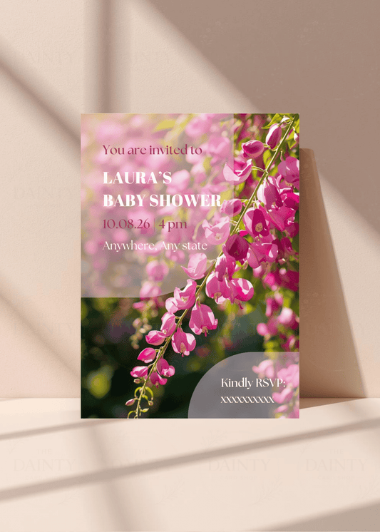 Enchanted garden | Baby shower Editable Digital Invitation Template | Canva Invitation | Printable & WhatsApp Invite | Instant Download