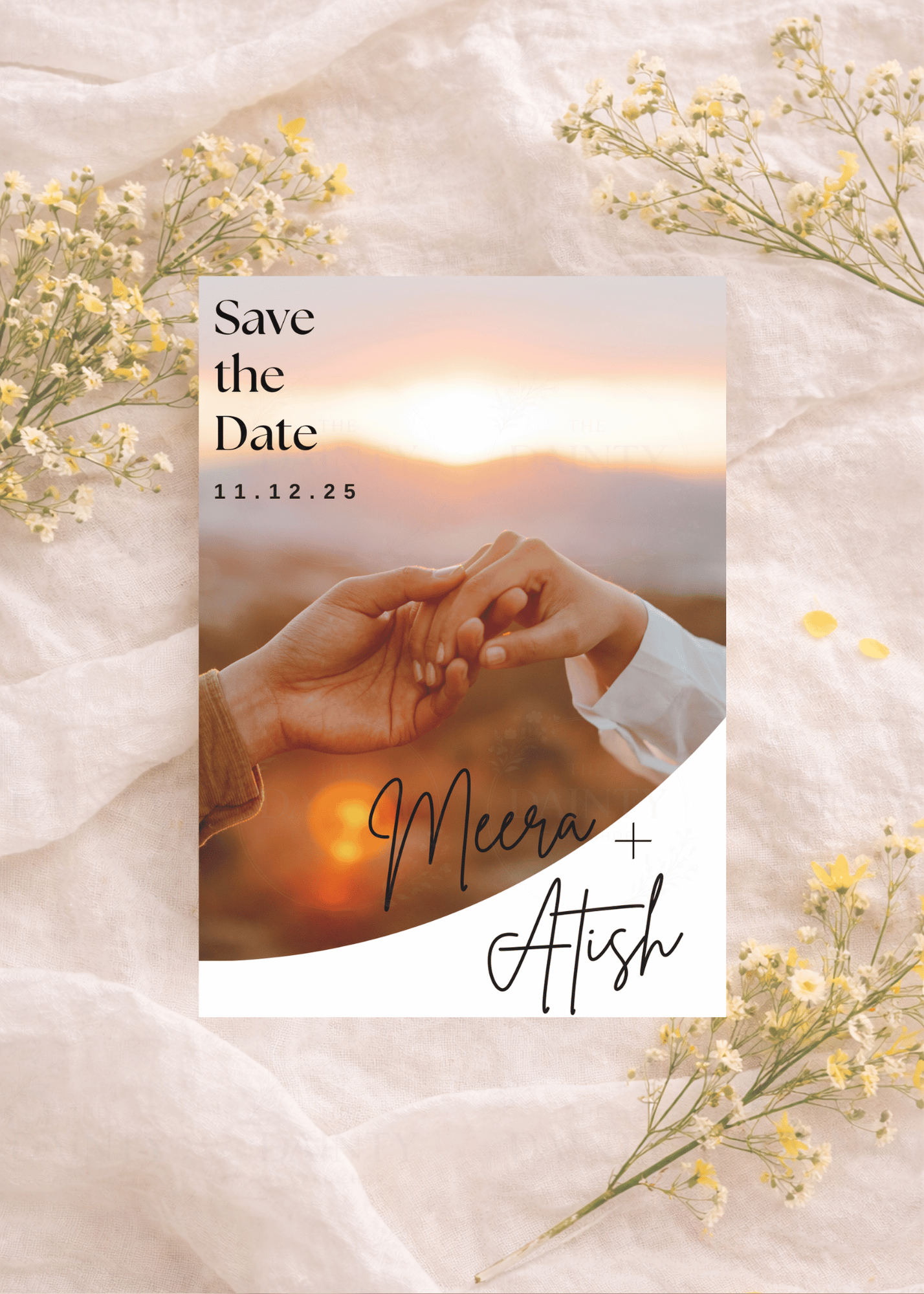 Hold my hand | Save the date Editable Digital Invitation Template | Canva Invitation | Printable & WhatsApp Invite | Instant Download