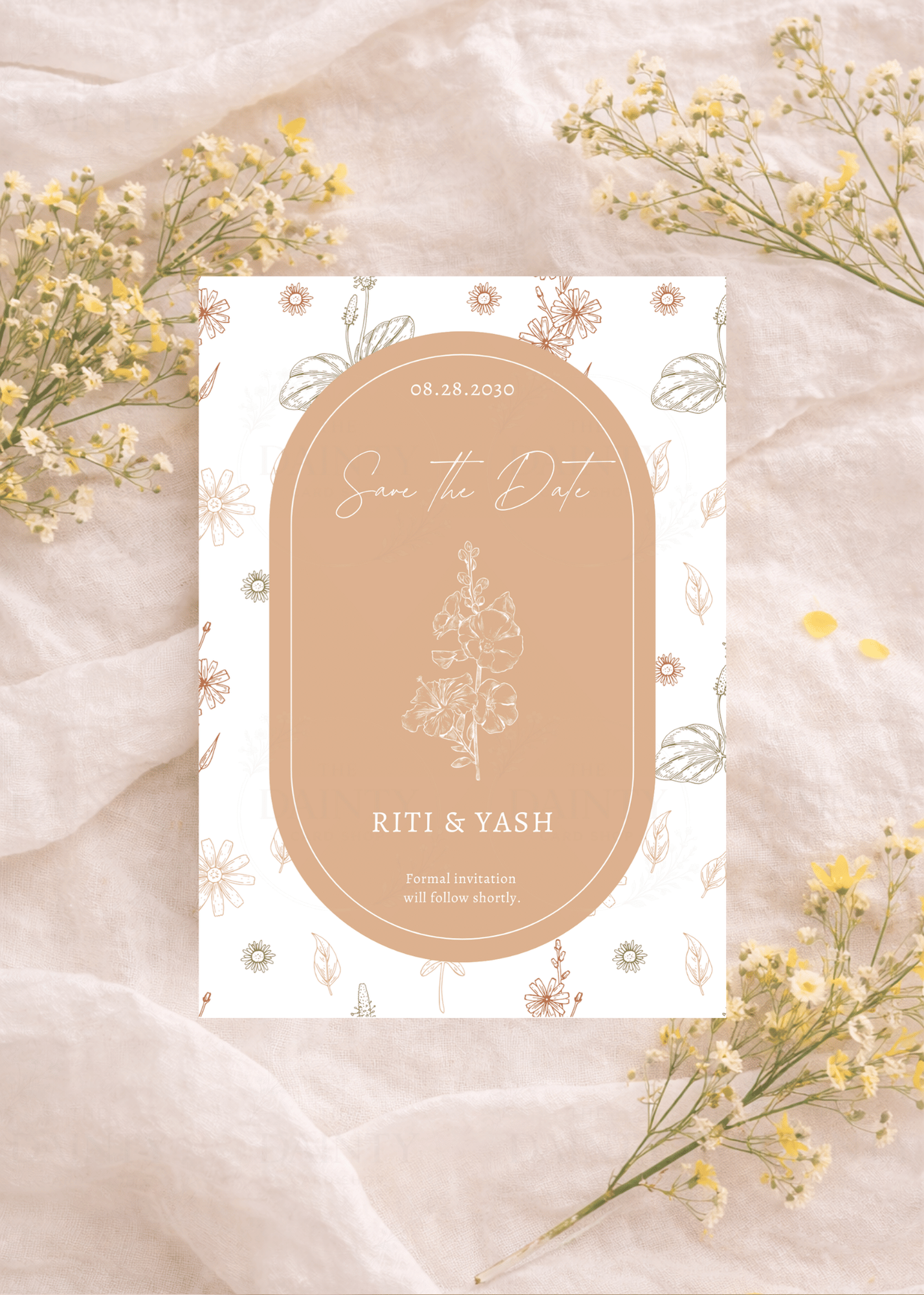 Minimalistic | Save the date Editable Digital Invitation Template | Canva Invitation | Printable & WhatsApp Invite | Instant Download