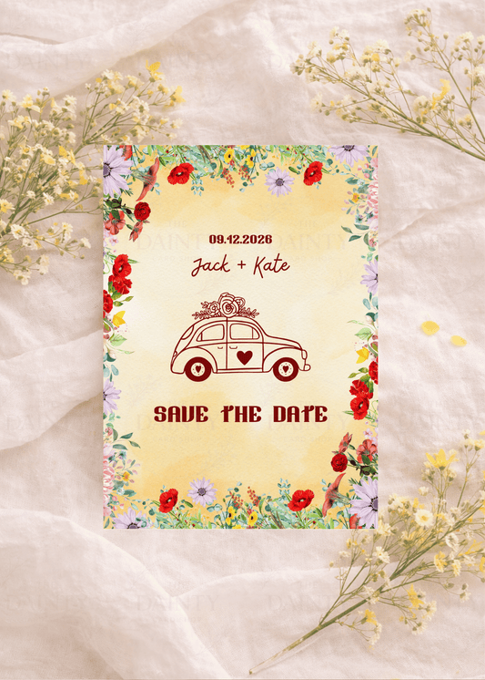 Off we go | Save the date Editable Digital Invitation Template | Canva Invitation | Printable & WhatsApp Invite | Instant Download