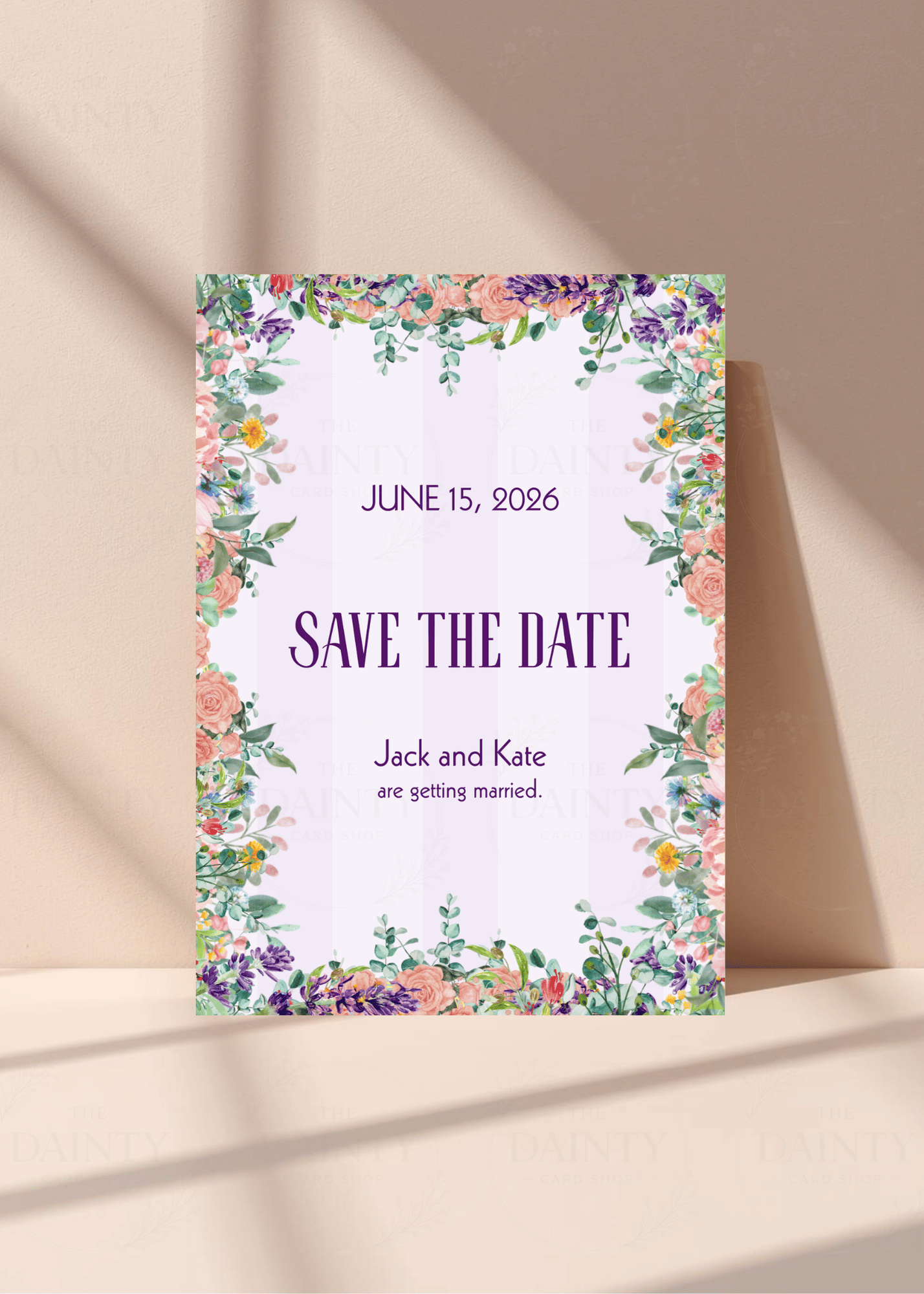 Lavender love | Save the date Editable Digital Invitation Template | Canva Invitation | Printable & WhatsApp Invite | Instant Download
