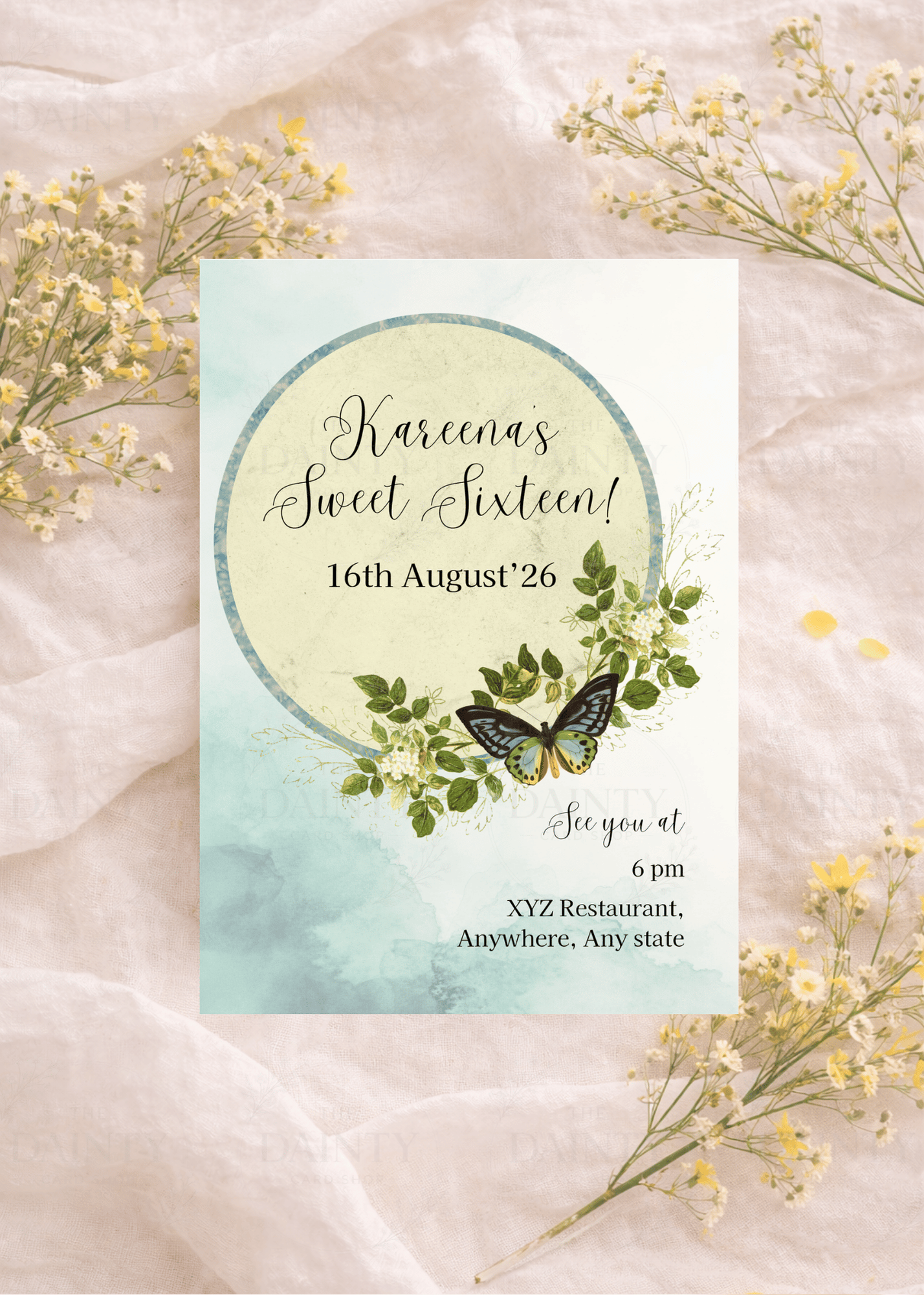 Butterfly magic | Birthday party Editable Digital Invitation Template | Canva Invitation | Printable & WhatsApp Invite | Instant Download