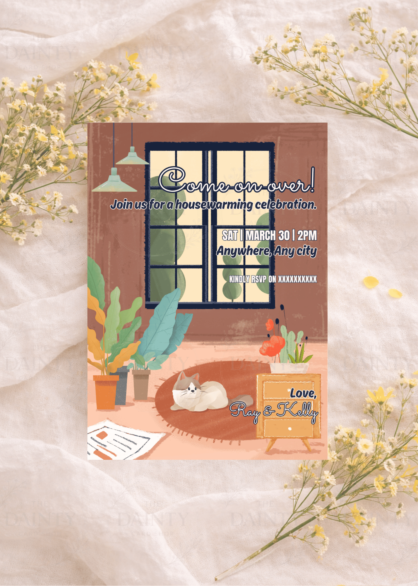 Cosy crib | Housewarming party Editable Digital Invitation Template | Canva Invitation | Printable & WhatsApp Invite | Instant Download