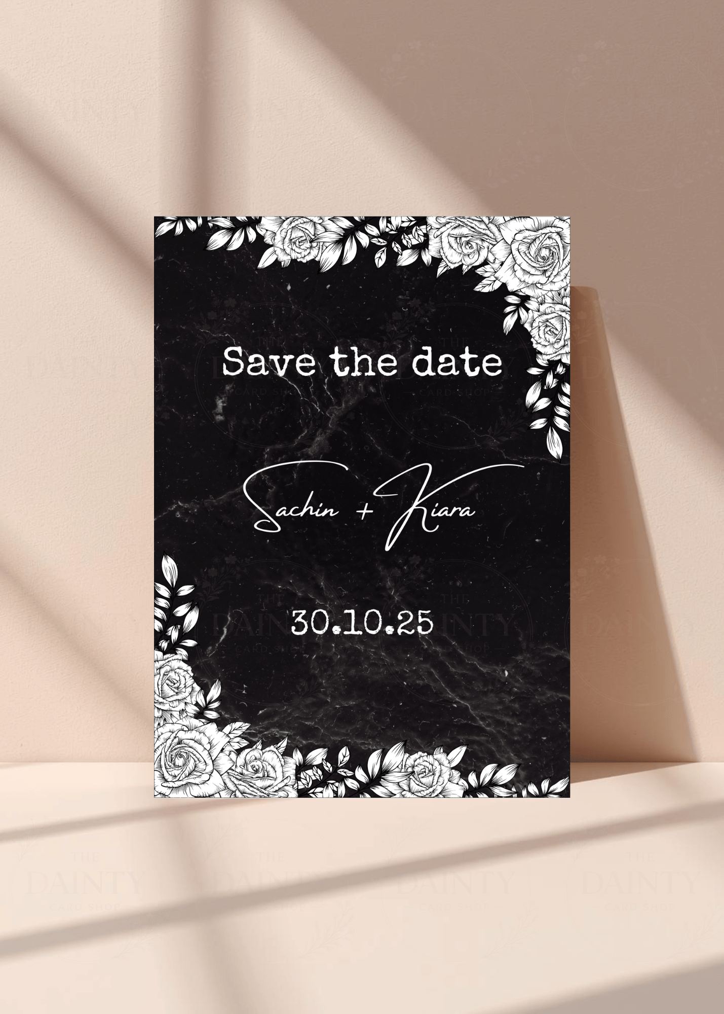 B&W | Save the date Editable Digital Invitation Template | Canva Invitation | Printable & WhatsApp Invite | Instant Download