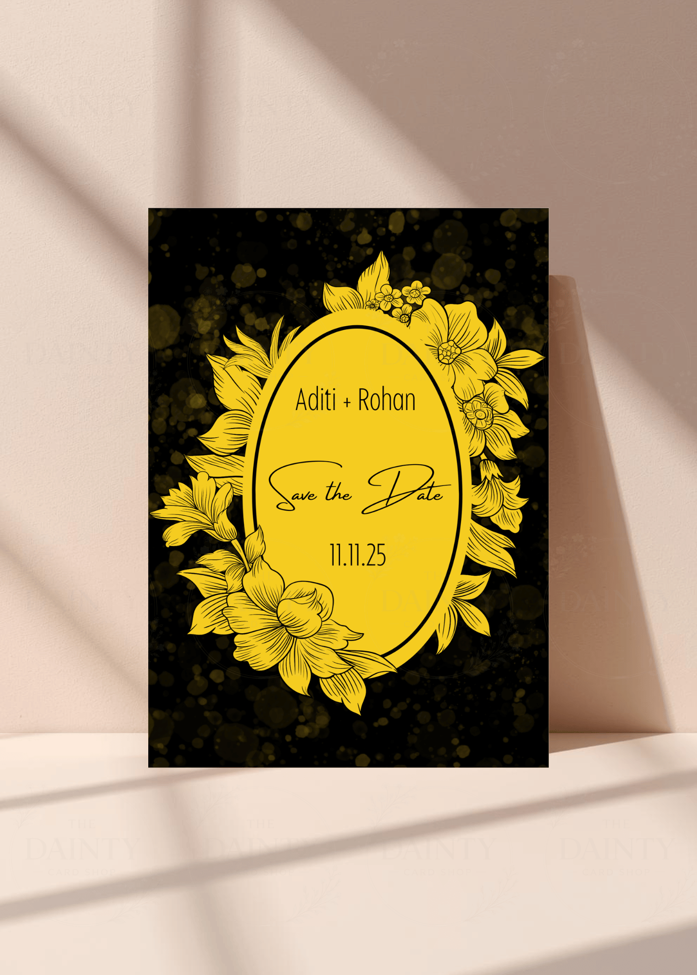 All yellow | Save the date Editable Digital Invitation Template | Canva Invitation | Printable & WhatsApp Invite | Instant Download