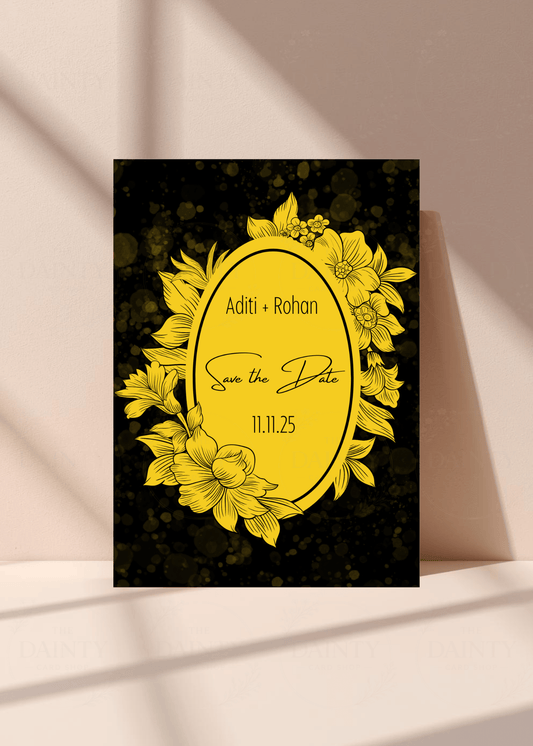 All yellow | Save the date Editable Digital Invitation Template | Canva Invitation | Printable & WhatsApp Invite | Instant Download