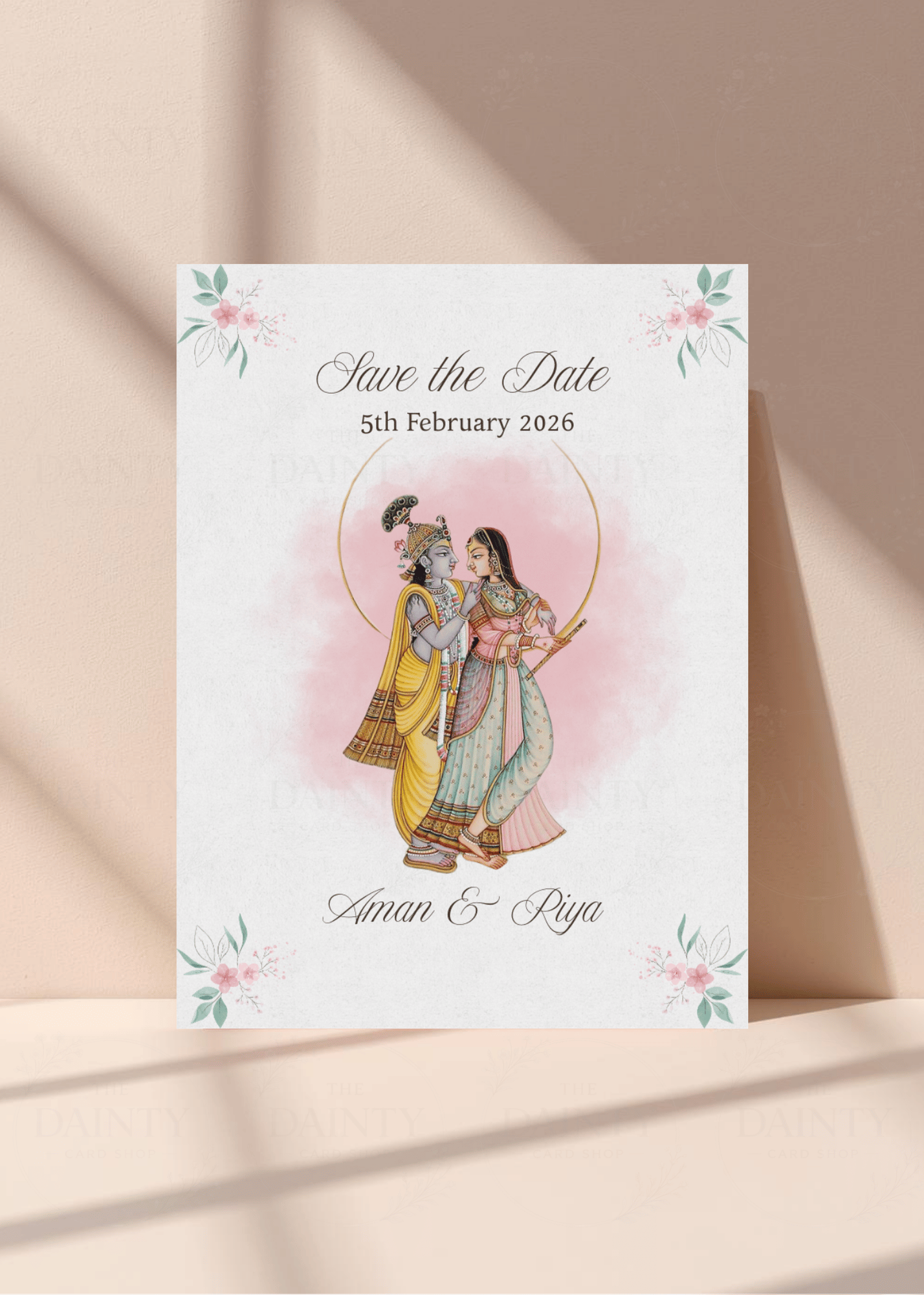Radhe Krishna | Save the date Editable Digital Invitation Template | Canva Invitation | Printable & WhatsApp Invite | Instant Download