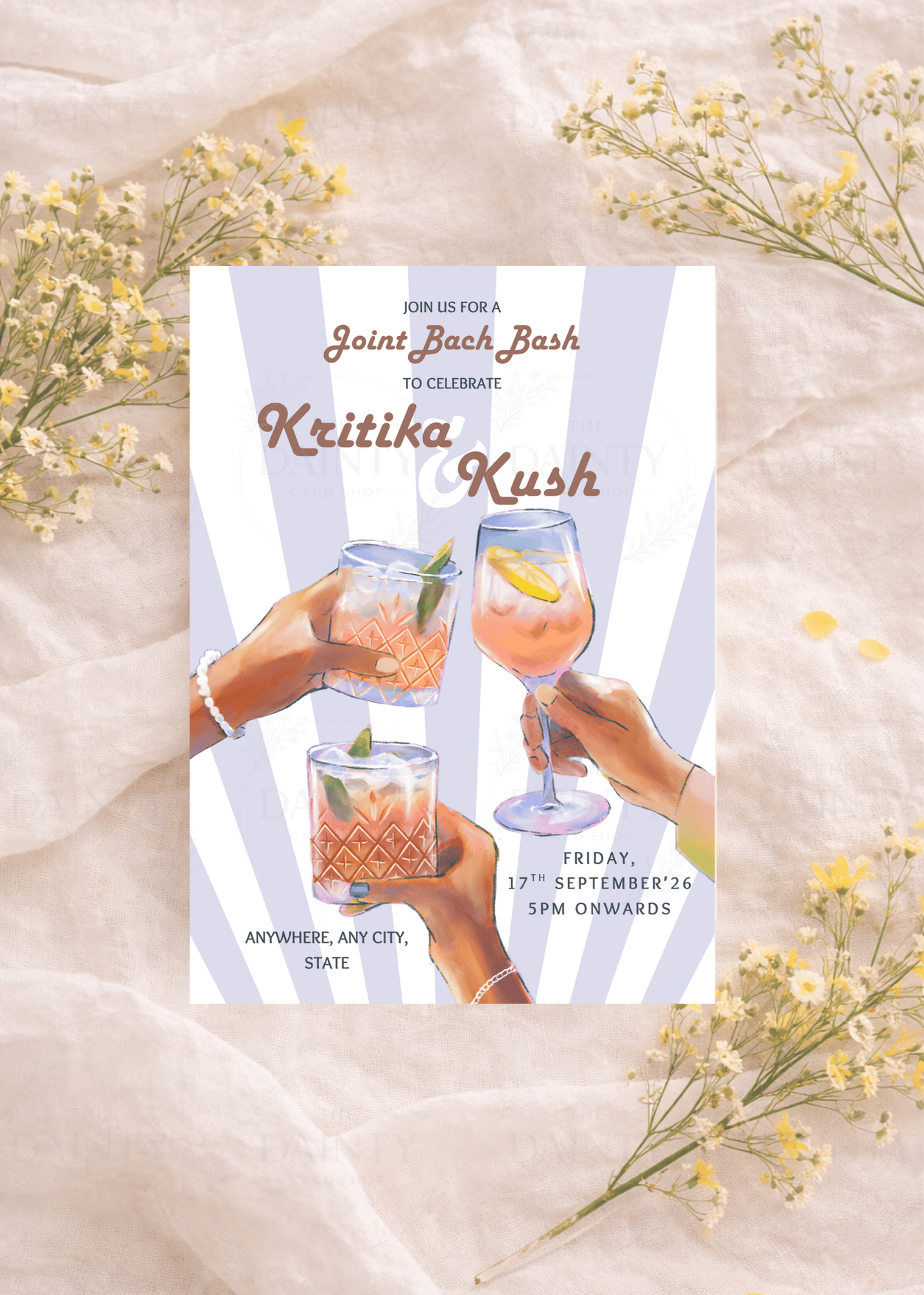 Let's celebrate | Bach bash Editable Digital Invitation Template | Canva Invitation | Printable & WhatsApp Invite | Instant Download