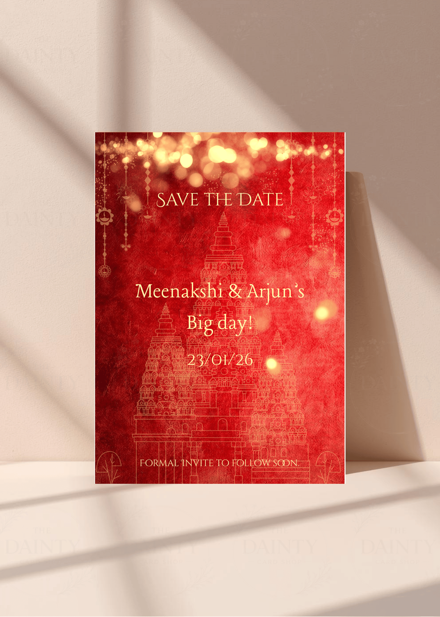 Traditional charm | Save the date Editable Digital Invitation Template | Canva Invitation | Printable & WhatsApp Invite | Instant Download