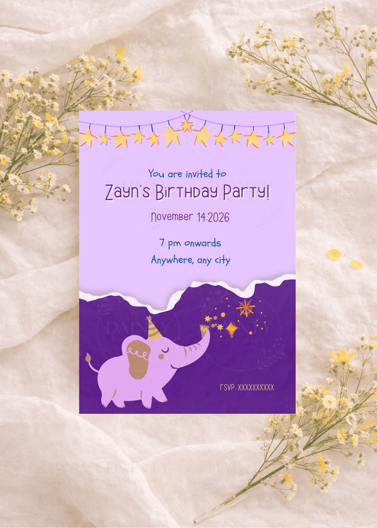 Dumbo magic | Birthday party Editable Digital Invitation Template | Canva Invitation | Printable & WhatsApp Invite | Instant Download