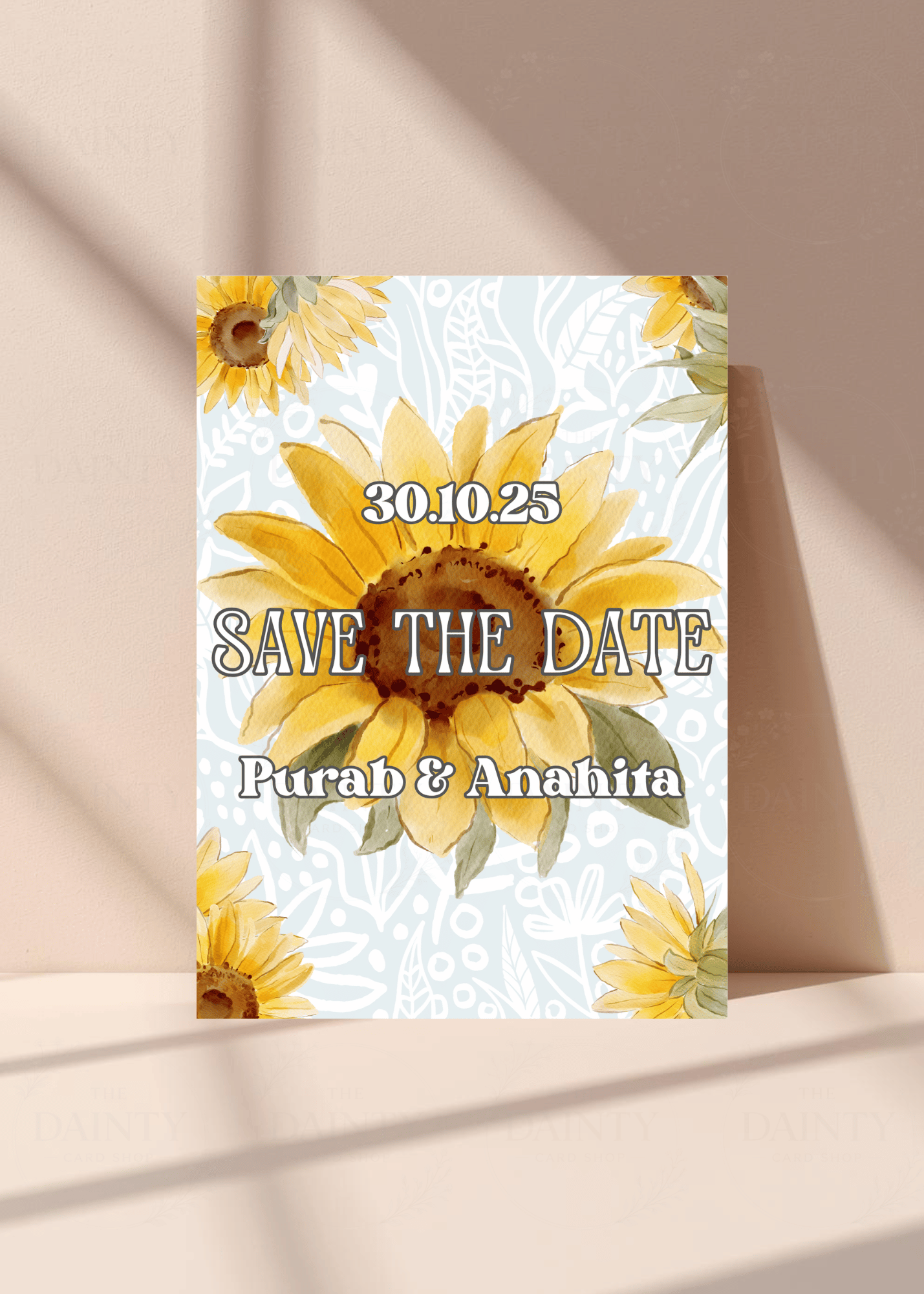 Sunflower | Save the date Editable Digital Invitation Template | Canva Invitation | Printable & WhatsApp Invite | Instant Download