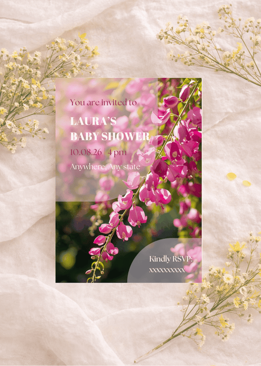 Enchanted garden | Baby shower Editable Digital Invitation Template | Canva Invitation | Printable & WhatsApp Invite | Instant Download