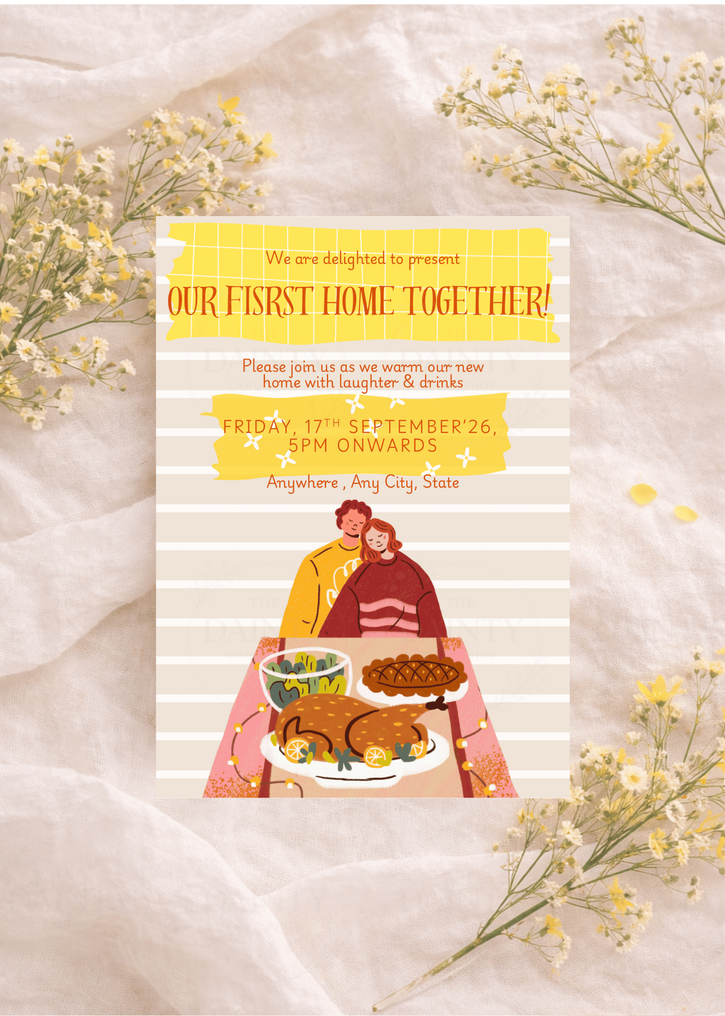 Our first home | Housewarming party Editable Digital Invitation Template | Canva Invitation | Printable & WhatsApp Invite | Instant Download