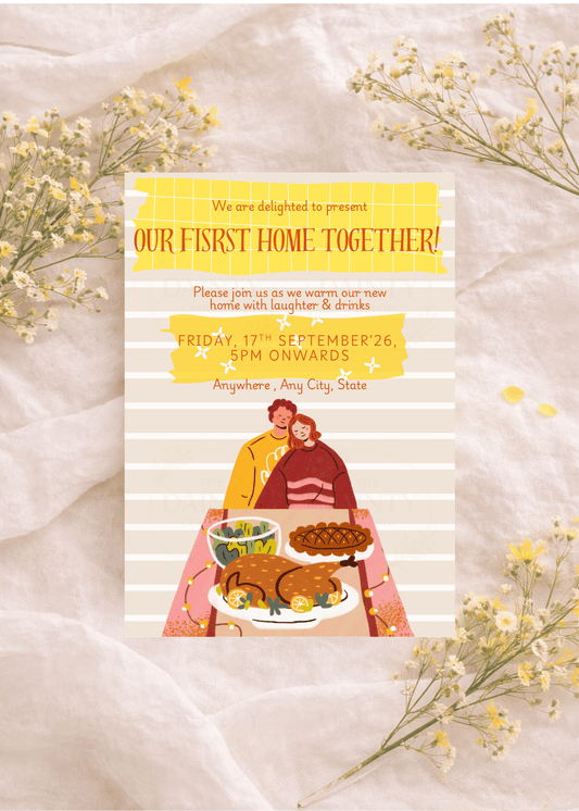 Our first home | Housewarming party Editable Digital Invitation Template | Canva Invitation | Printable & WhatsApp Invite | Instant Download