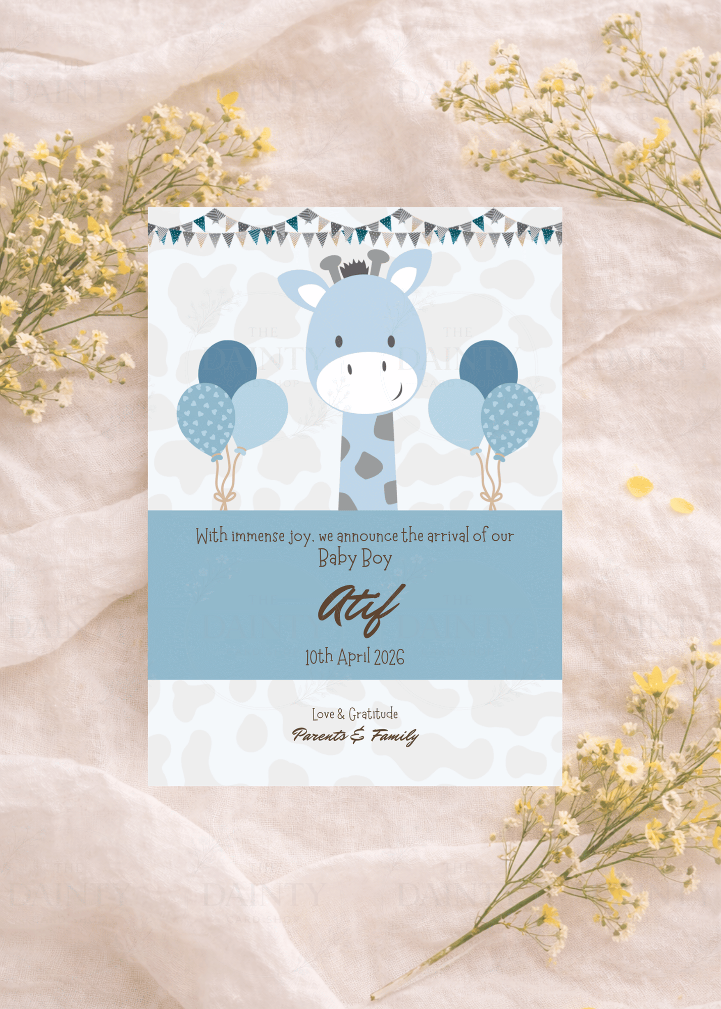 Bluey | Birth announcement Editable Digital Invitation Template | Canva Invitation | Printable & WhatsApp Invite | Instant Download