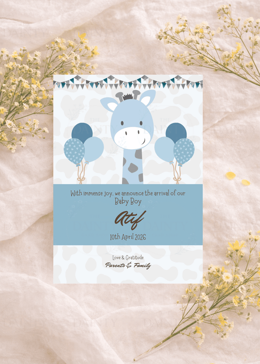 Bluey | Birth announcement Editable Digital Invitation Template | Canva Invitation | Printable & WhatsApp Invite | Instant Download