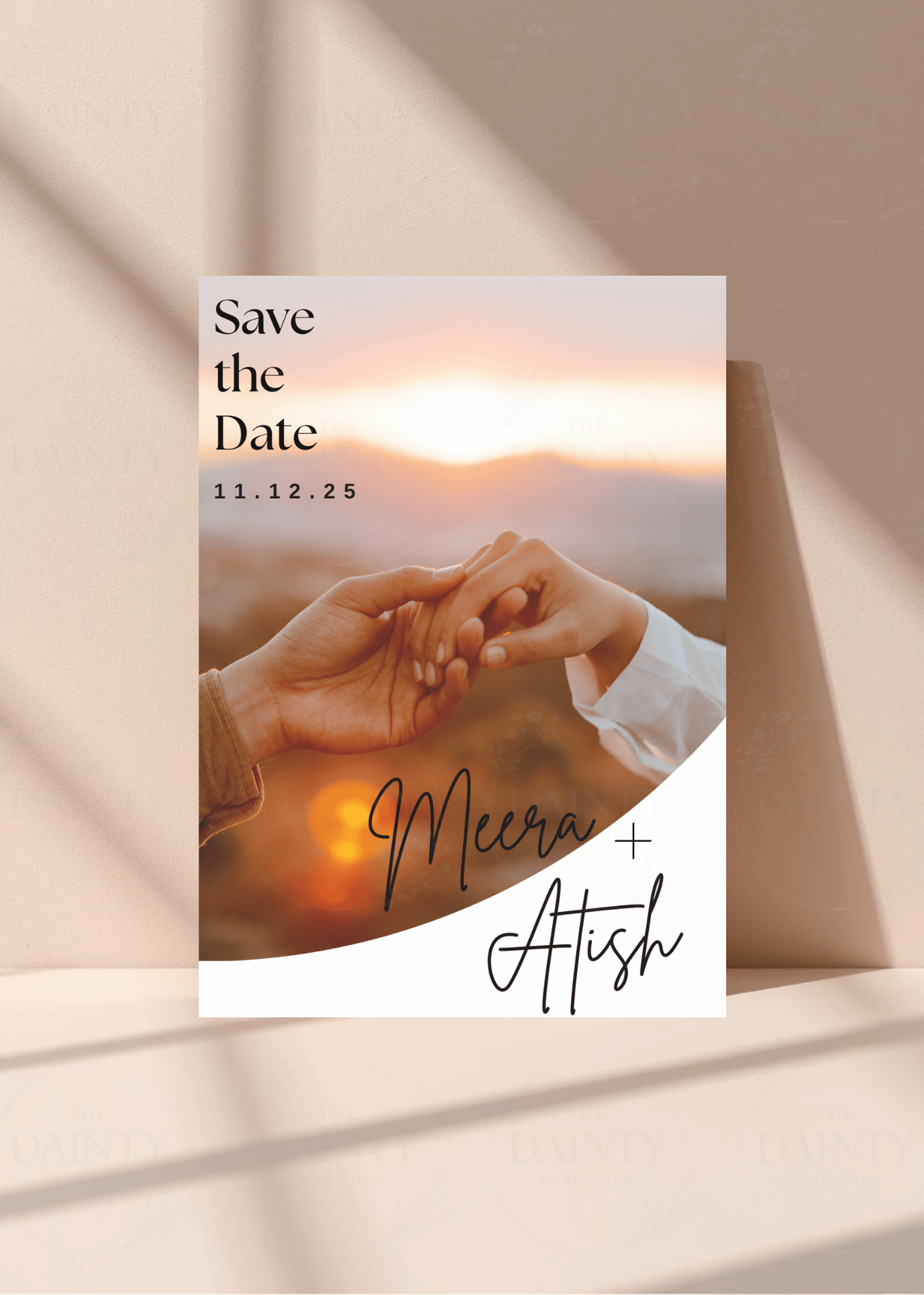 Hold my hand | Save the date Editable Digital Invitation Template | Canva Invitation | Printable & WhatsApp Invite | Instant Download