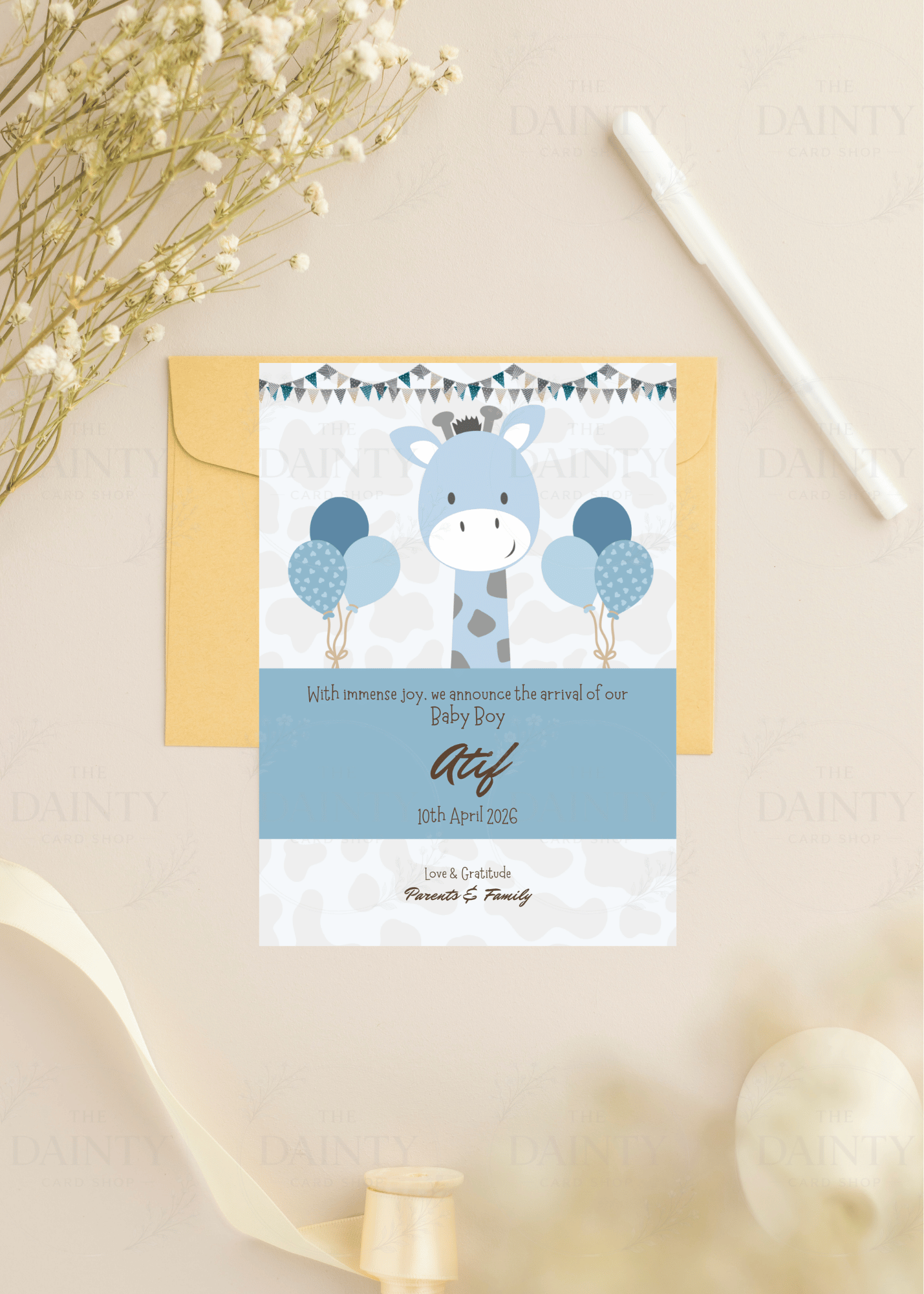 Bluey | Birth announcement Editable Digital Invitation Template | Canva Invitation | Printable & WhatsApp Invite | Instant Download