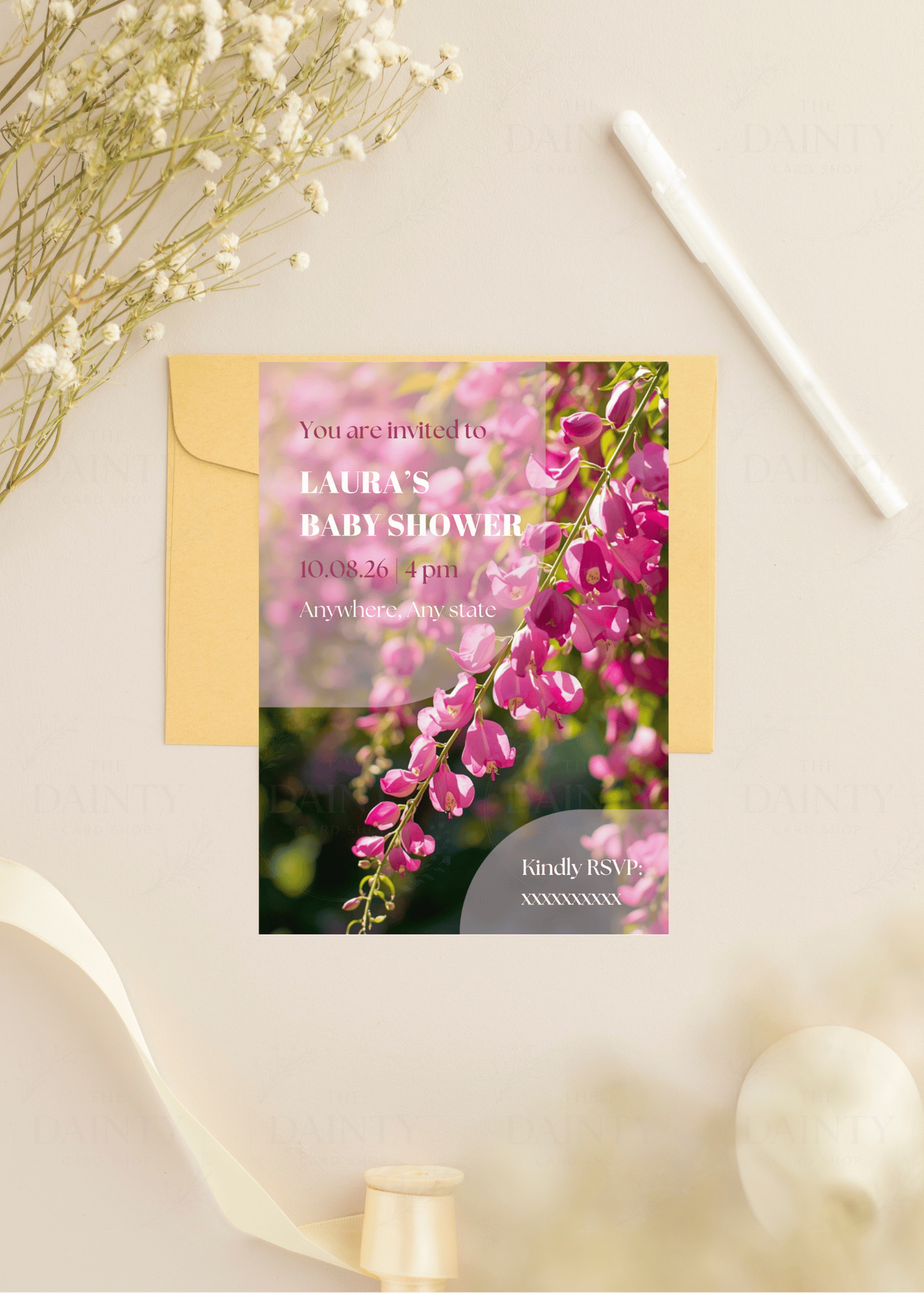 Enchanted garden | Baby shower Editable Digital Invitation Template | Canva Invitation | Printable & WhatsApp Invite | Instant Download