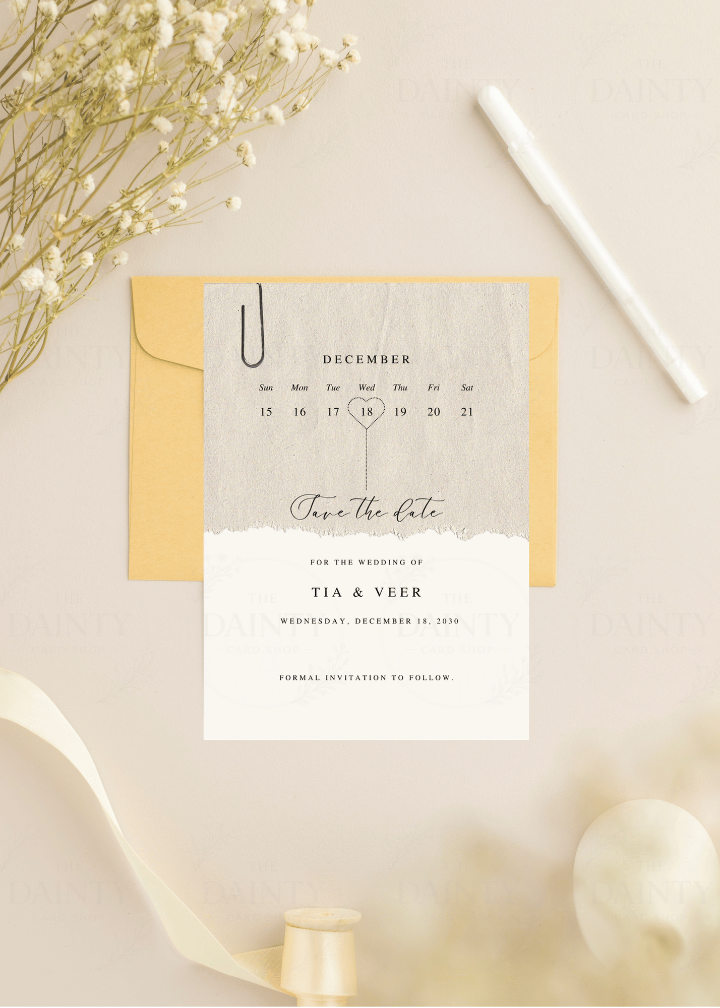 Calender | Save the date Editable Digital Invitation Template | Canva Invitation | Printable & WhatsApp Invite | Instant Download