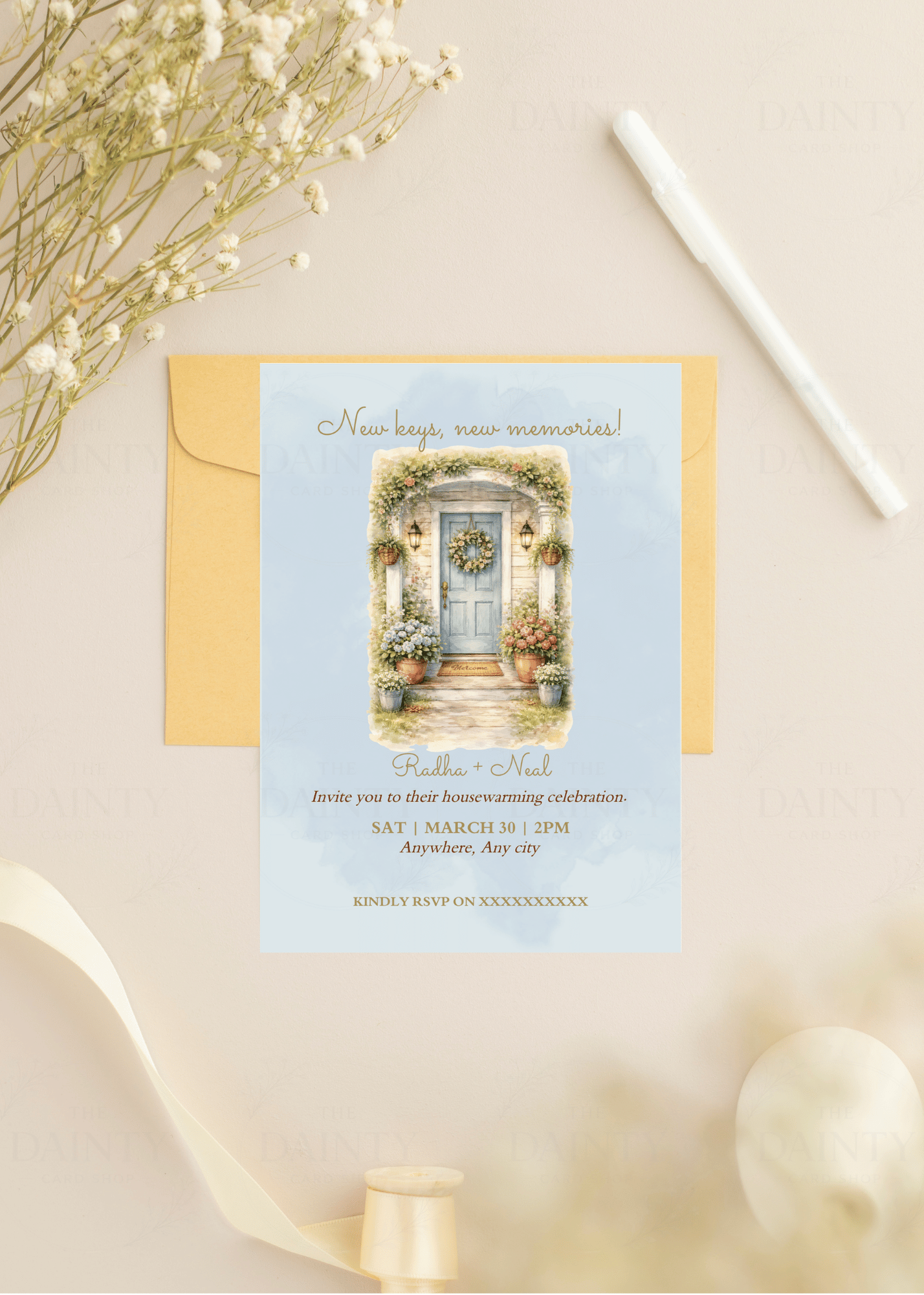 Victorian fantasy | Housewarming party Editable Digital Invitation Template | Canva Invitation | Printable & WhatsApp Invite | Instant Download