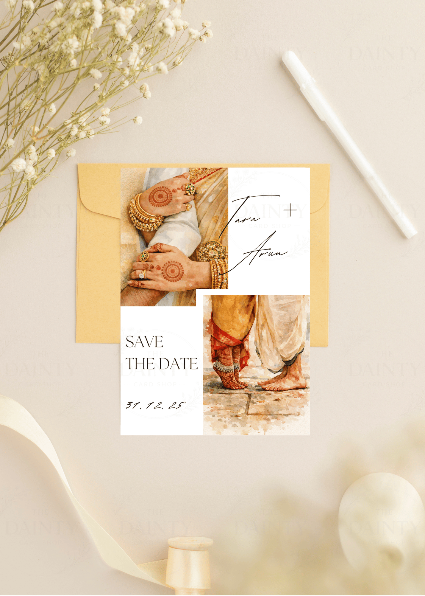 Tipping toes | Save the date Editable Digital Invitation Template | Canva Invitation | Printable & WhatsApp Invite | Instant Download