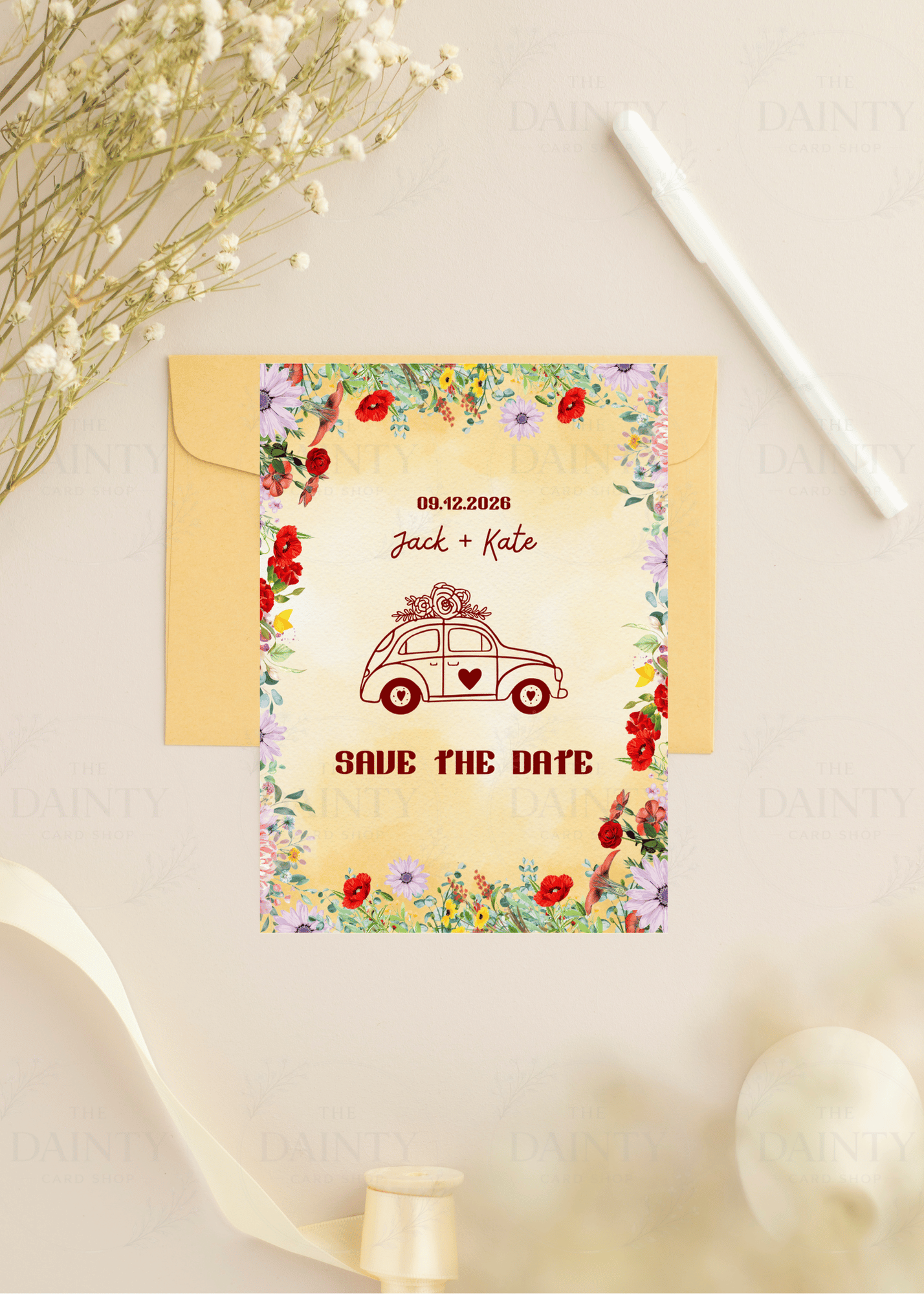Off we go | Save the date Editable Digital Invitation Template | Canva Invitation | Printable & WhatsApp Invite | Instant Download